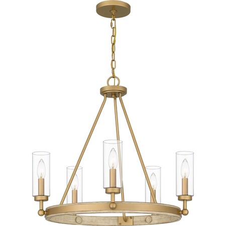 Quoizel Kelleher Chandelier 5 Lights Nouveau Painted Weat KEL5025NWS